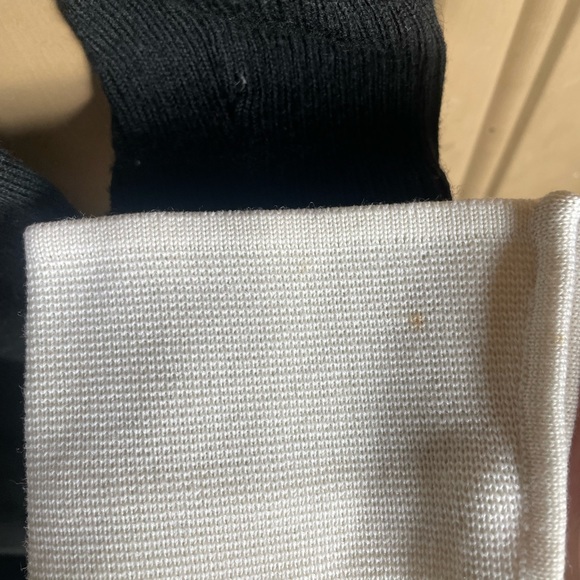 Vintage aristo kat wool dress black and white with rose in the back sz 10 - Picture 7 of 9